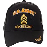 Artisan Owl Officially Licensed US Army Retired Baseball Cap - Multiple Ranks Available!