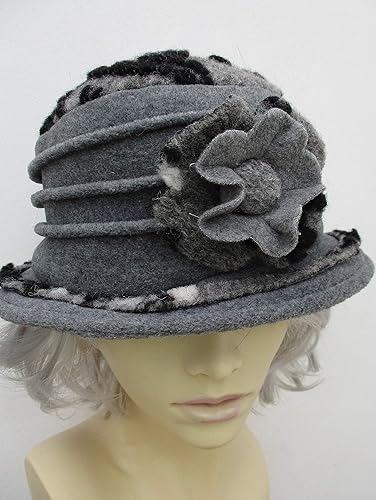 grey felt cloche hat