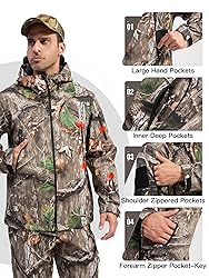 FREE SOLDIER Men's Outdoor Waterproof Soft Shell