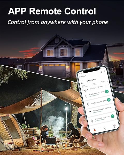 ANTELA Bombilla LED Inteligente WiFi Regulable 9W Bombilla RGB Colores Regulable 2700K 6500K Bombilla Control Remoto Control Por Voz Compatible Con AlexaGoogle Home Ahorro Energtico 2 Paquetes