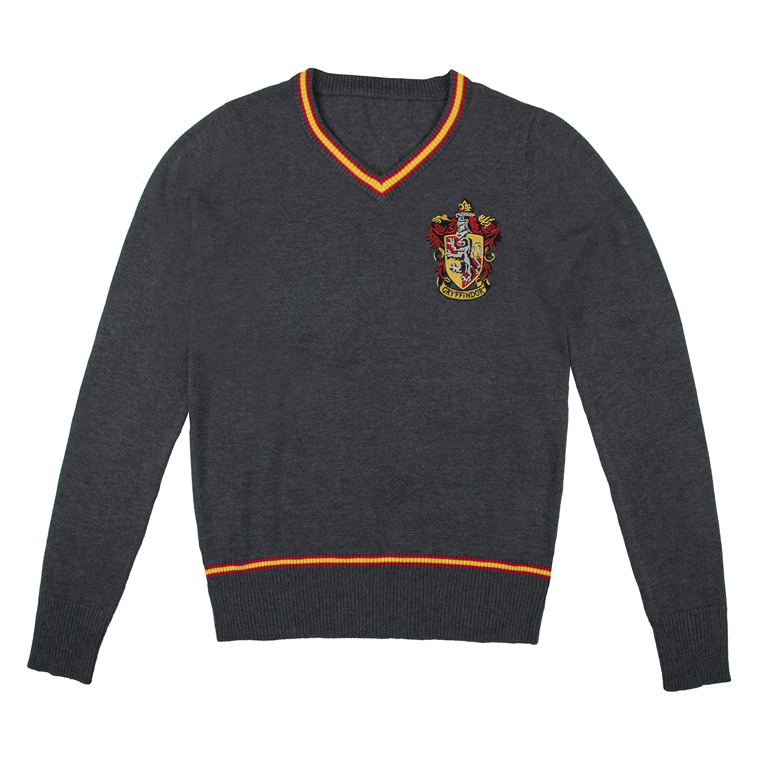 Cinereplicas - Harry Potter - Pull Hogwarts - V-Neck Grey - Gryffindor - Large