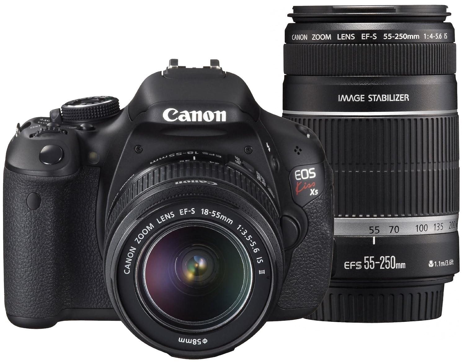 Amazon.com : Canon EOS Kiss X5 Digital SLR Camera 2 Lens Kit -  International Version (No Warranty) : Camera & Photo