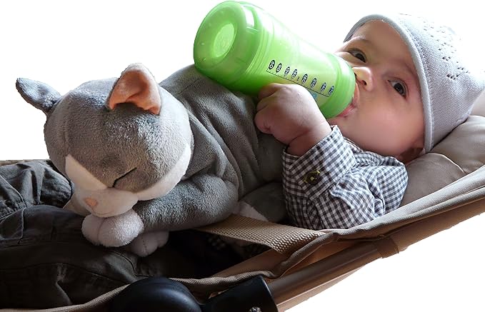 Biboto Chaton Plus Qu Un Doudou Il Permet A Bebe De Boire Son Biberon Tout Seul Amazon Fr Bebes Puericulture