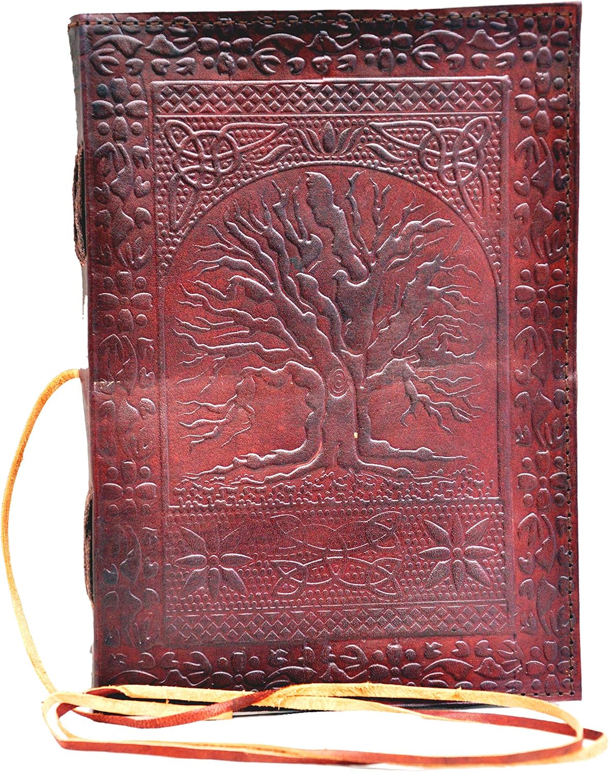 10″ Inch Handmade Leather Journal Large Tree of Life Embossed Journal ...
