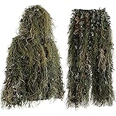 Ghillie Suit Gilly Hunting Suits Pants 3D Leaf Camo Camouflage Coveralls Youth Adult Lightweight Clothes for