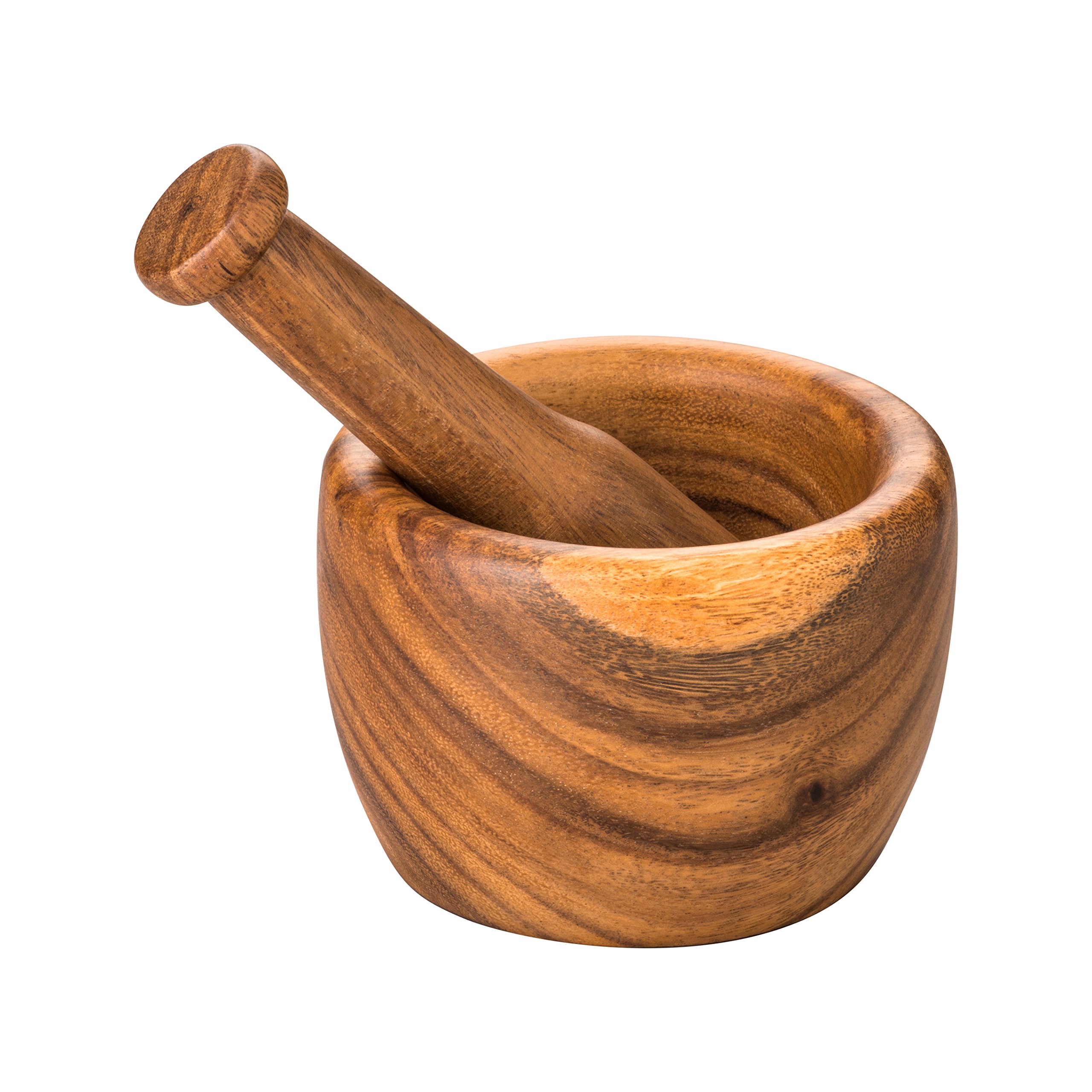 Premier Housewares Socorro Mortar and Pestle, Acacia Wood, 9 x 13 x 13 cm