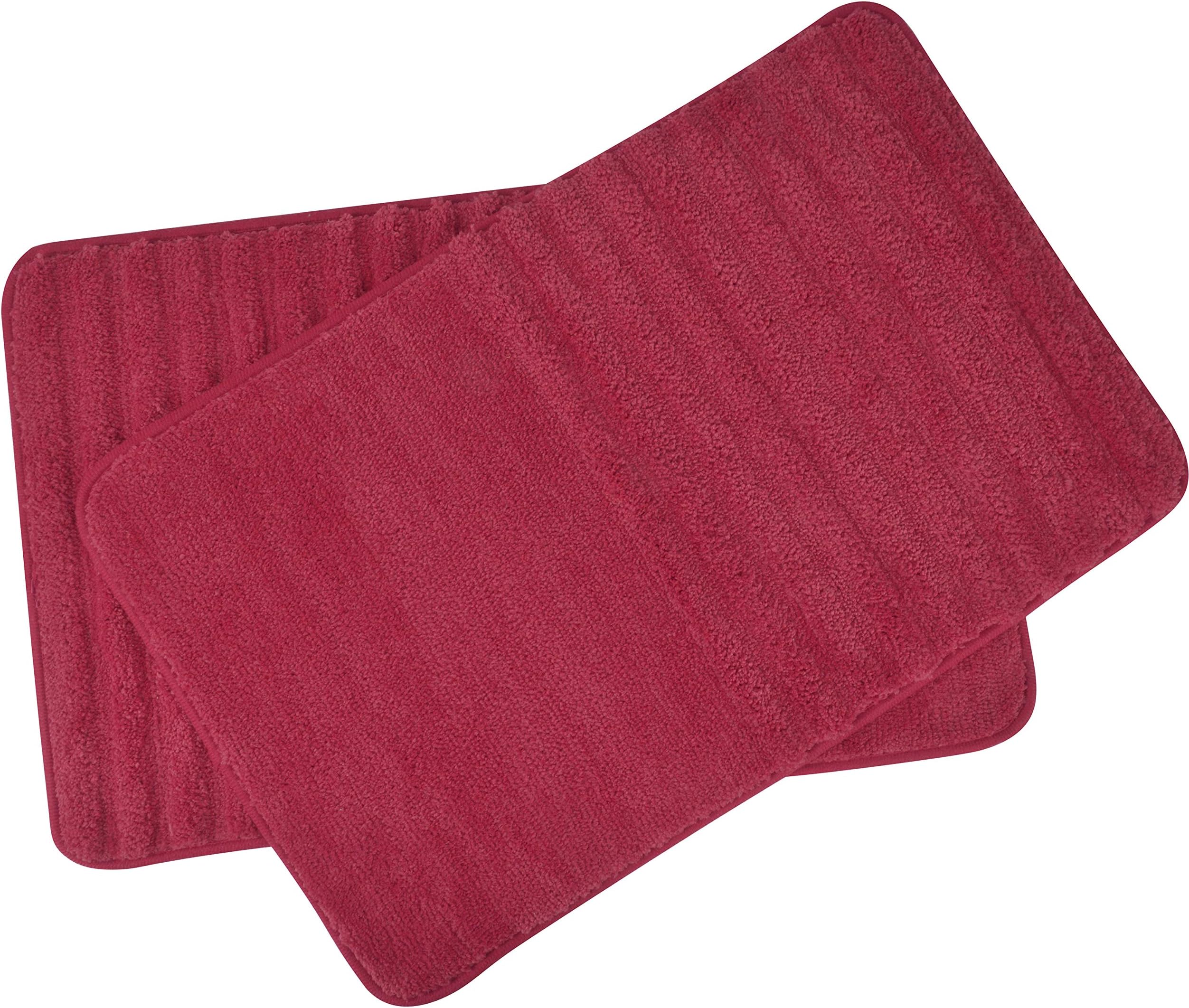 TOMORO Non-Slip Bathroom Rugs – 2 Piece Microfiber Bath Rug Quick Dry, Super Soft, Extra Absorbent Luxury Hotel Door Carpet and Shower Bath Mat with Waterproof Non-Skid Backing