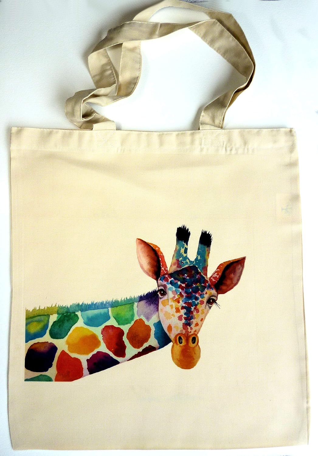 Eco Artist Designed Giraffe Tote Bag with Vibrant Animal Print Amazon