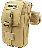 Seibertron Compact MOLLE EDC Pouch Utility Gadget Pouch Wallet Detachable Neck Lanyard 6.3" Mobile Phone Purse Belt Waist Bag