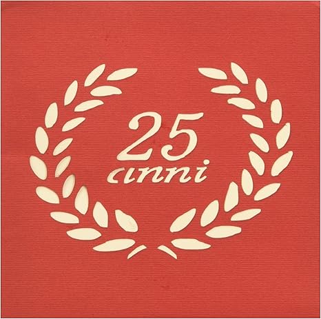 Rf Distribution Biglietto Di Auguri Con Origami Anniversario 25 Anni Amazon It Cancelleria E Prodotti Per Ufficio
