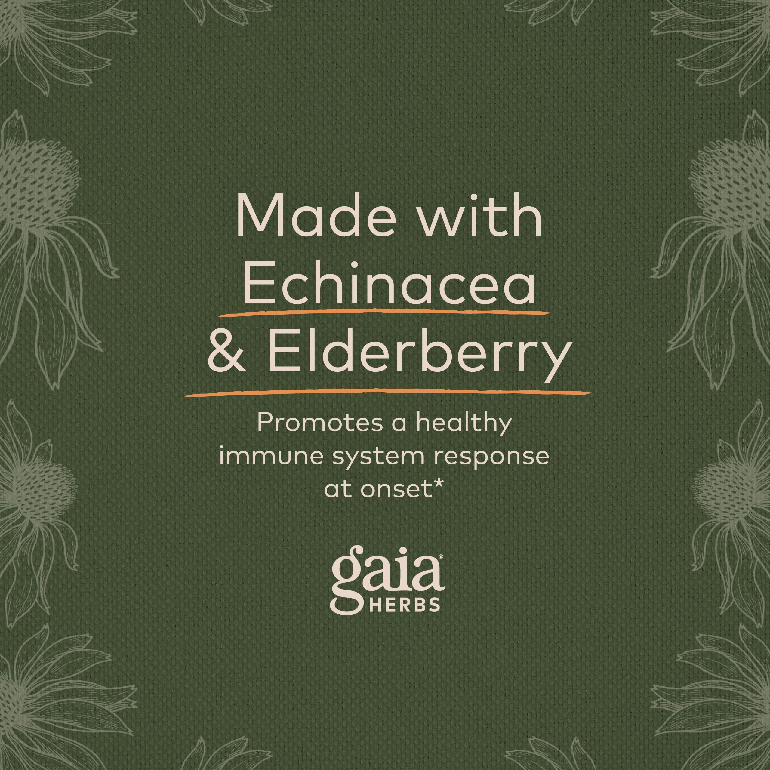 Gaia Herbs Quick Defense - Fast-Acting Immune Support Supplement for Use at Onset of Symptoms - with Echinacea, Black Elderberry, Ginger & Andrographis - 40 Vegan Liquid Phyto-Capsules (4-Day Supply)