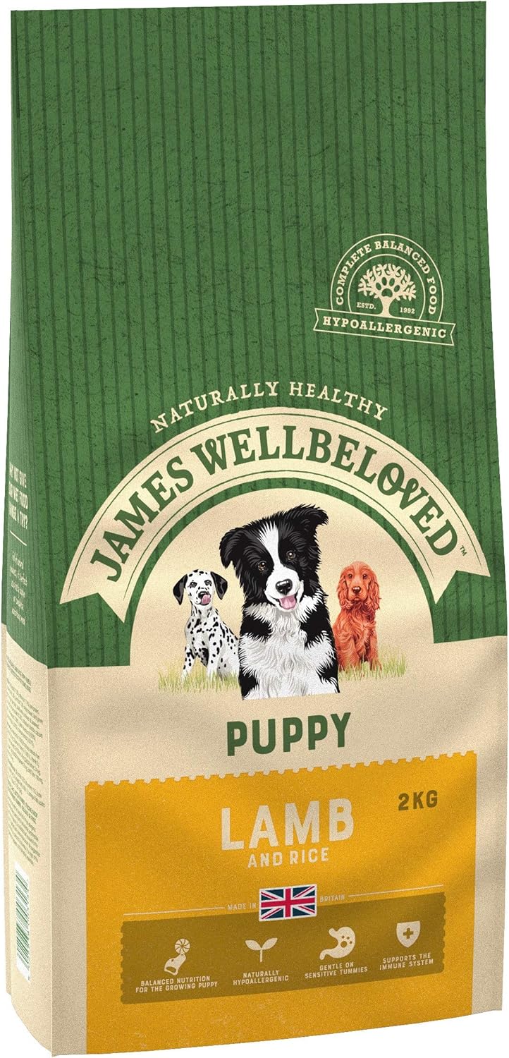 James Wellbeloved Complete Dry Puppy Food Lamb and Rice, 2 kg Amazon