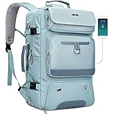 PIJUSHI Carry on Travel Backpack for Women Convertible Duffel Bag Backpack Large Luggage Rucksack Fit 16 Inch Laptop(PE039 Blue)