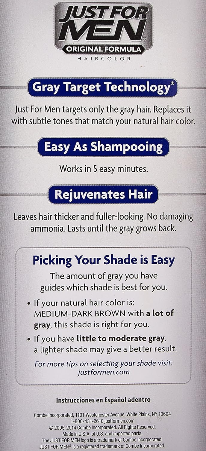 Buy Just For Men Shampoo In Hair Color Medium Dark Brown Online