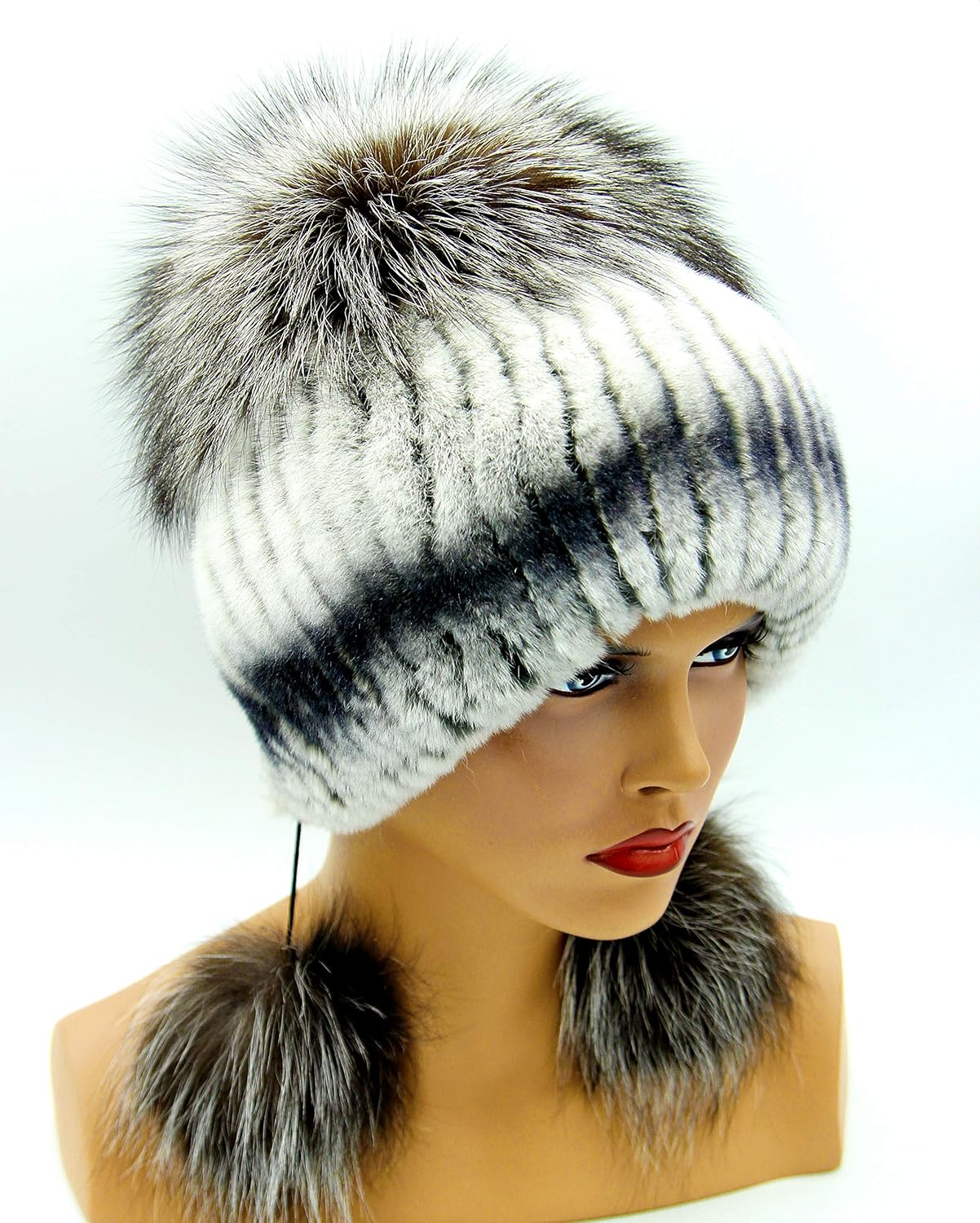 knitted fur hat