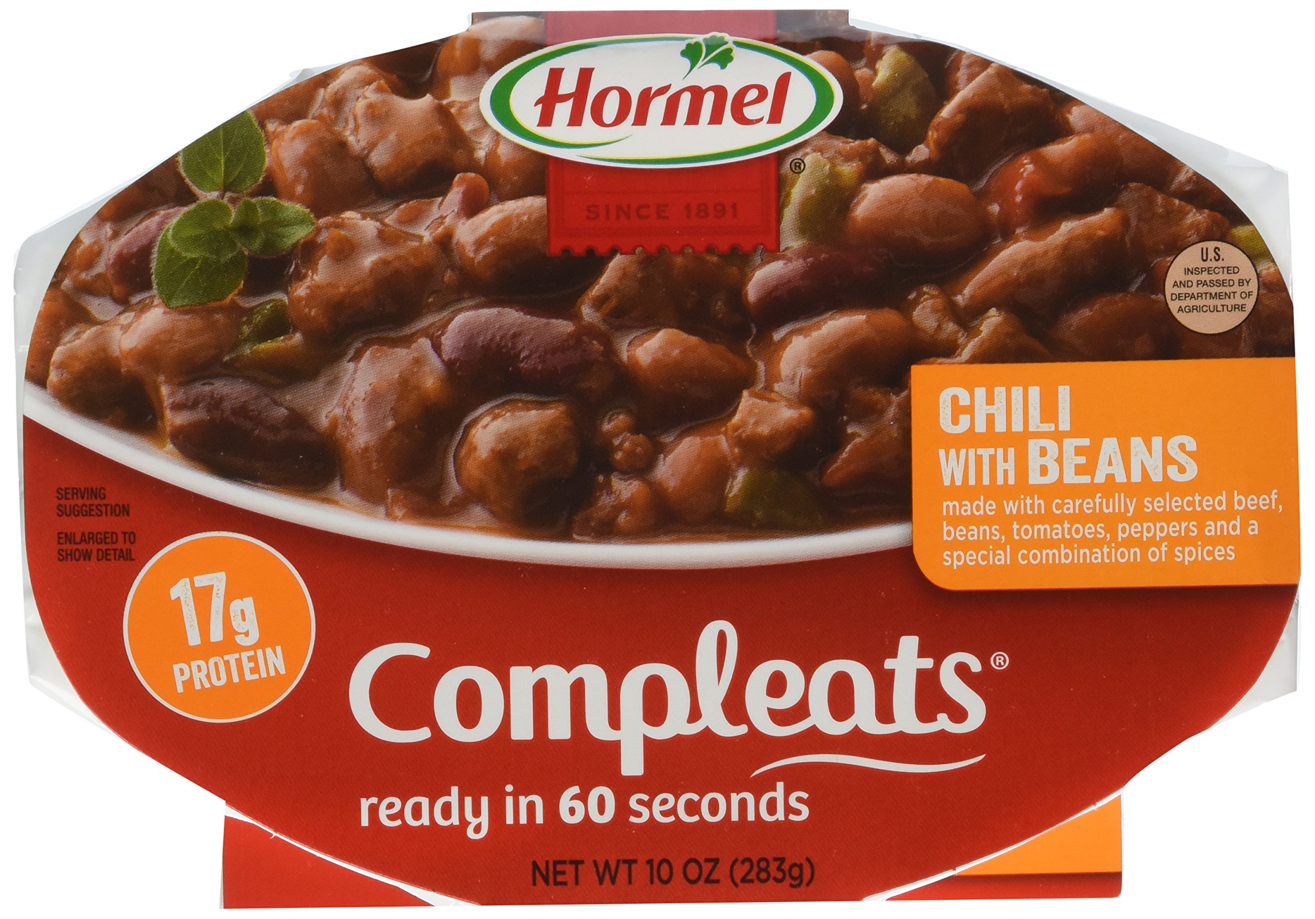 Photo 1 of *10/12/2025* Hormel Compleats Chili With Beans 10 OZ (Pack of 6)