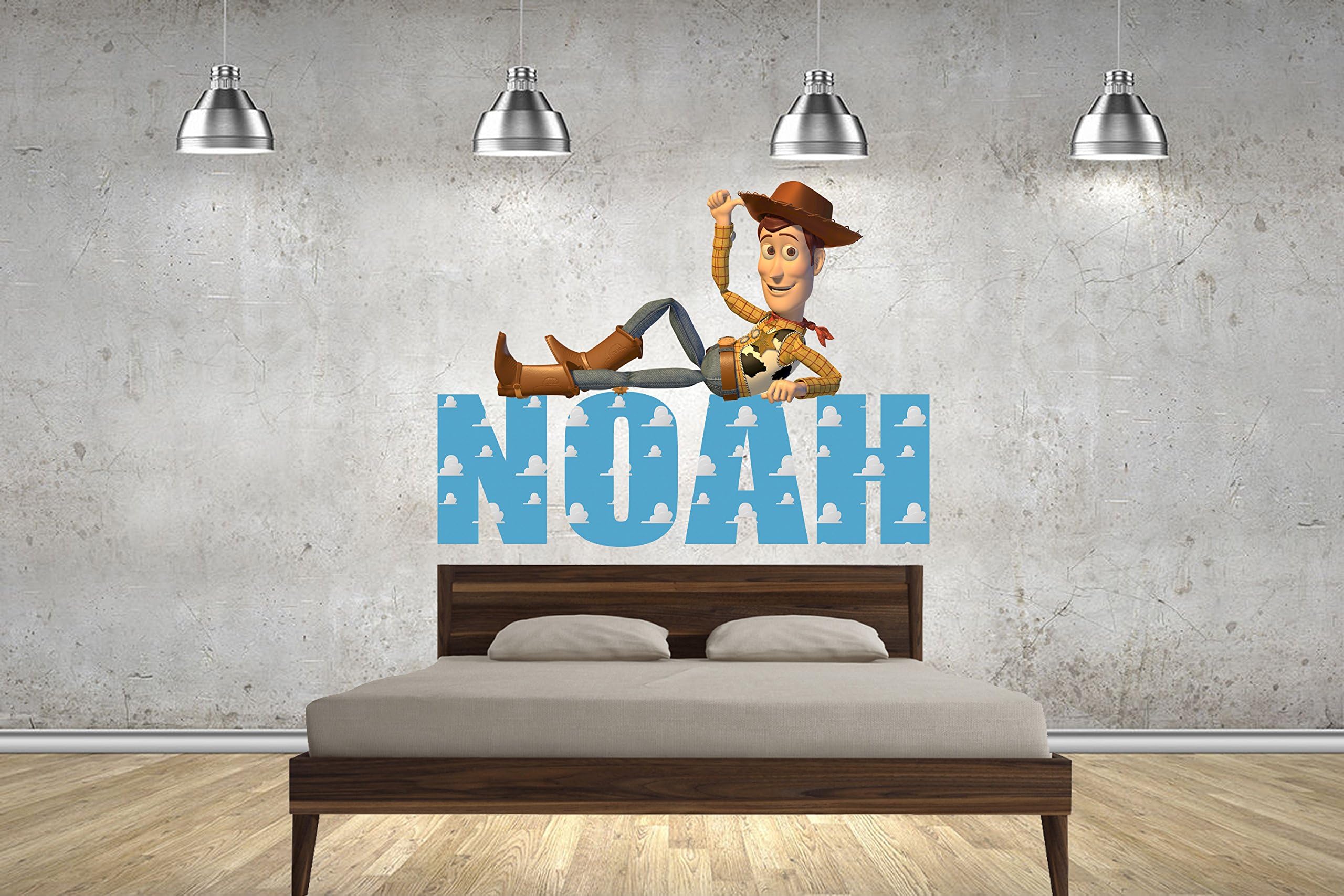 Customise4U New Toy Story Woody Personalised With Your Childrens Name Named Kids Wall Stickers Wall Art Transfers Decals