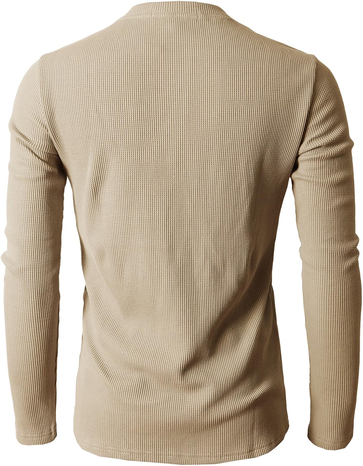 H2H Mens Casual Slim Fit Henley Long Sleeve T Shirts of Waffle Cotton: Clothing