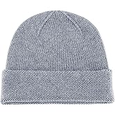 Shorts of Hawick Men's 100% Cashmere Beanie Hat - Light Gray - Made in Scotland by Love Cashmere