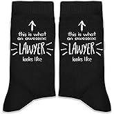 XZMBQ This Is What an Awesome Lawyer Looks Like Socks – Funny Lawyer Gifts for Birthday, Christmas, Law School Graduation, Retirement, or Just Because.(198)