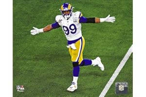 LEGENDS GALLERY Los Angeles Rams AARON DONALD Celebrates The Final Game Winning Tackle In S.B. LVI 8x10 Photo Picture