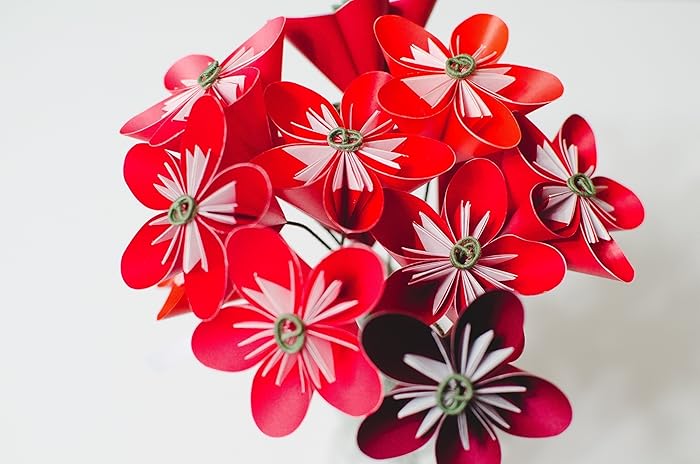 Red Origami Flower Bouquet