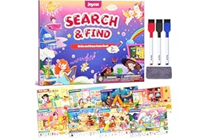 JoyCat Search and Find Activity Books, Educational Toy for Girls Ages 3-5, Preschool Learning Activities for Toddlers & Kids,