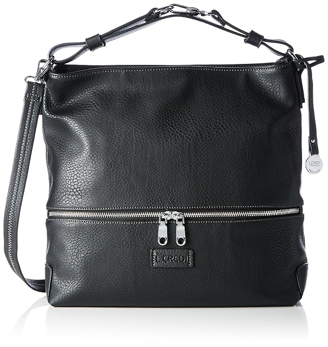 L.CREDI Damen Venezia Schultertasche, (schwarz), One Size