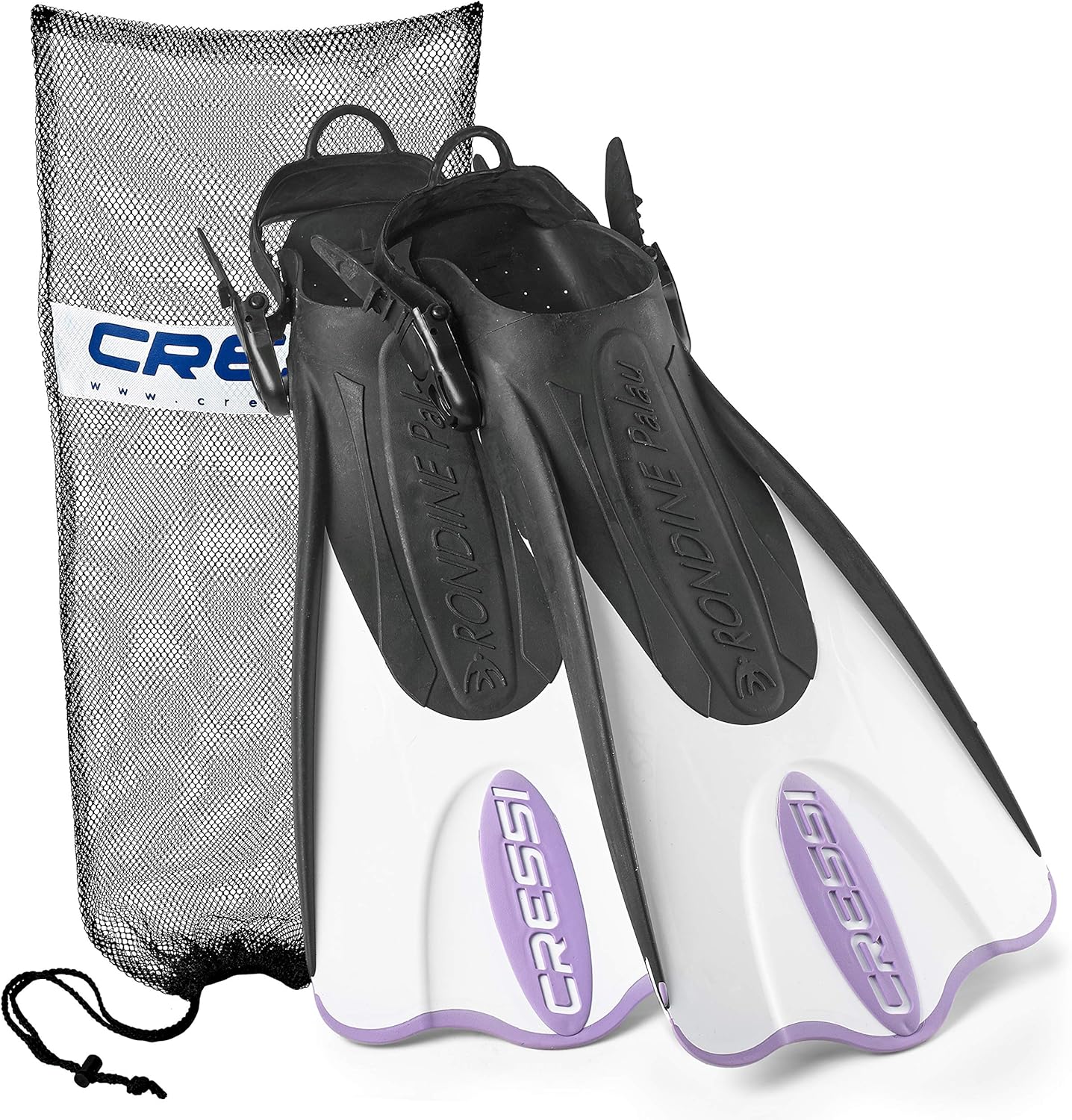 Cressi Palau Short Snorkeling Swim Fins with Mesh Bag Snorkeling