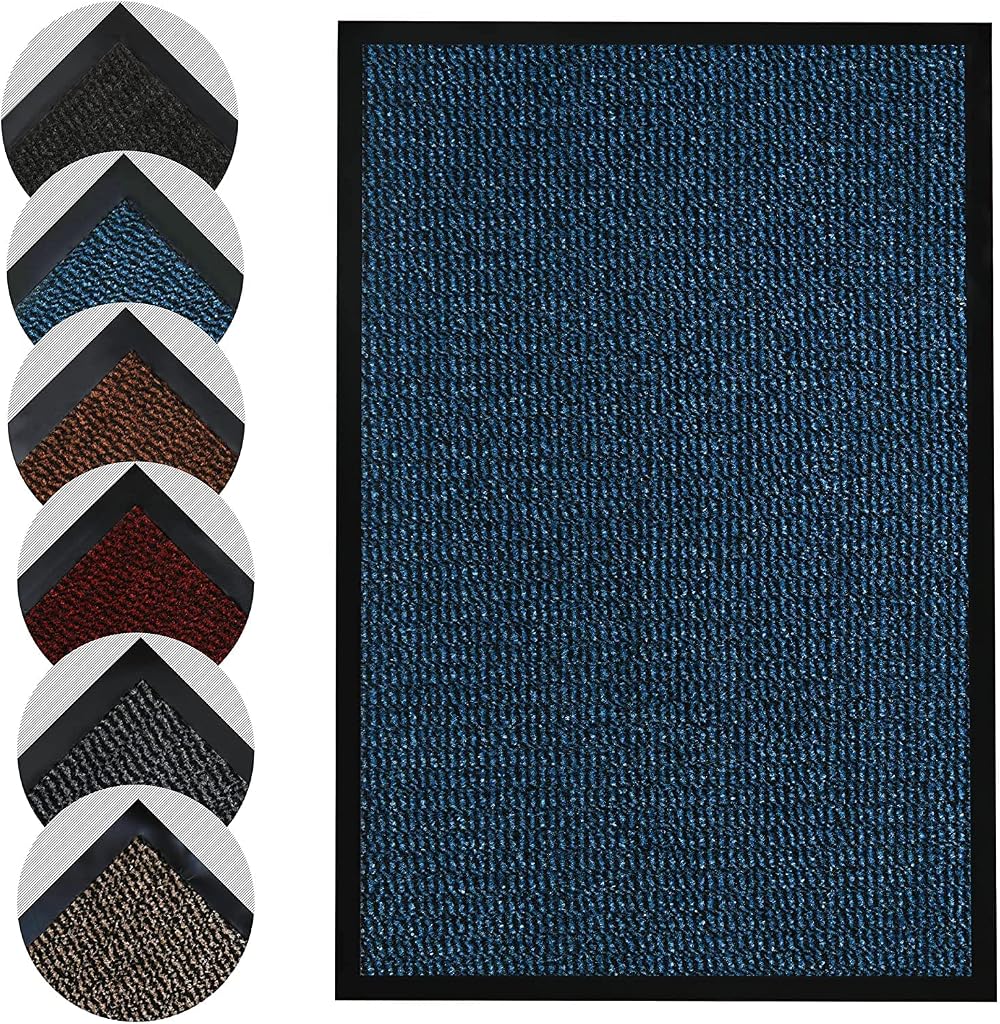 Homatz Door Mat Indoor Outdoor Heavy Duty Non Slip Rubber Back 50x80 cm