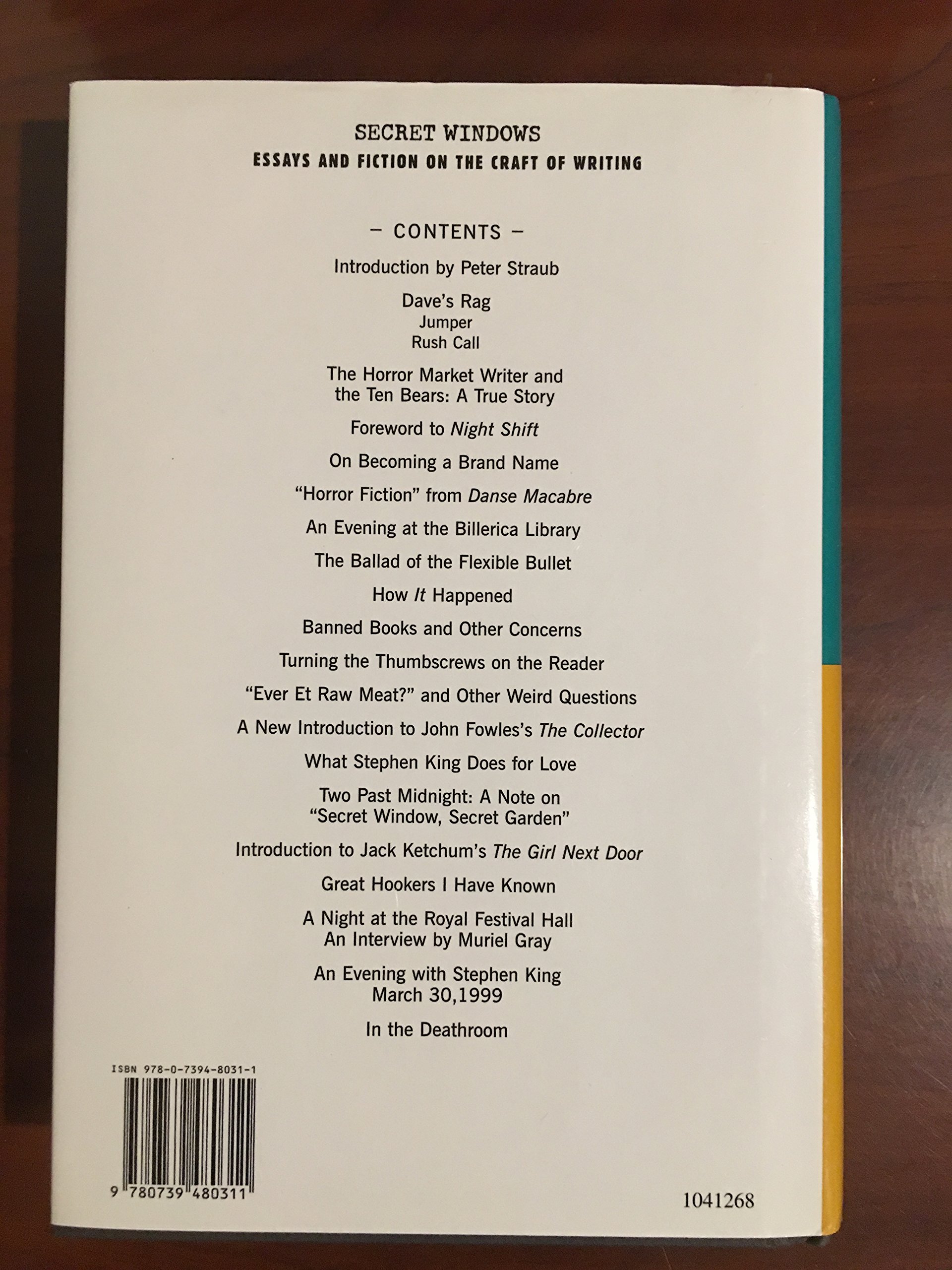 Secret Windows Essays And Fiction On The Craft Of Writing King Stephen 9780739480311 Amazon Com Books