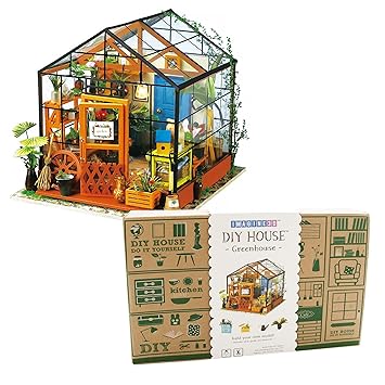 Imagine 3d Diy House Model Kit Greenhouse With Led Light Kit Miniature Dollhouse!    Build It Yourself Kit For Hobbyists And Enthusiasts - 