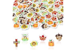 CJiangpo 60Pcs Fall Christian Mini Eraser for Kids Bulk, Autumn Maple Leaf Pencil Erasers Religious Bible 3D Desk Puzzle Erasers Cute Eraser Gifts for Kids School Classroom Prizes Gifts Party Favors