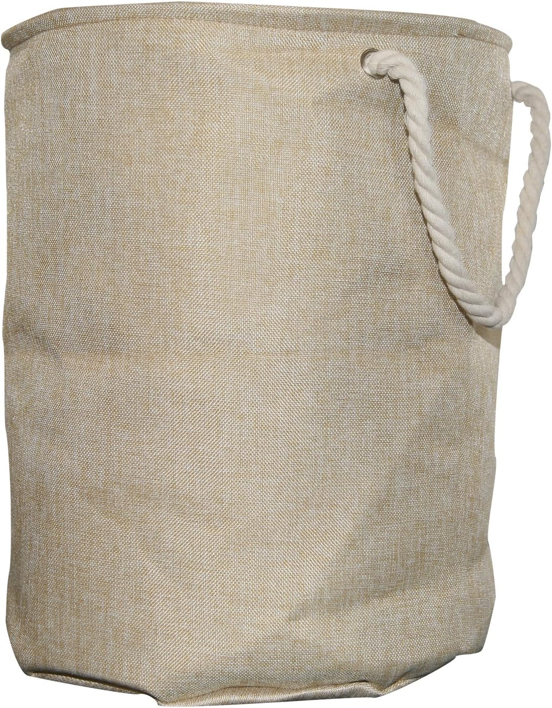 Arc Premier Laundry Basket: Superior Quality 100% Cotton Collapsible Storage Laundry Bag with Hemp Rope Handles/ Spacious, Fresh Cylindrical Folding Laundry Bin For Convenience In Laundry Storage & Carrying / Yellow / Brown / Grey (Yellow)