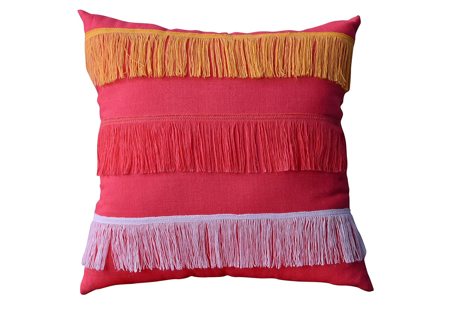 Buy Fuchsia Cotton Shaggy Pillow Decorative Pillow Cover Throw
