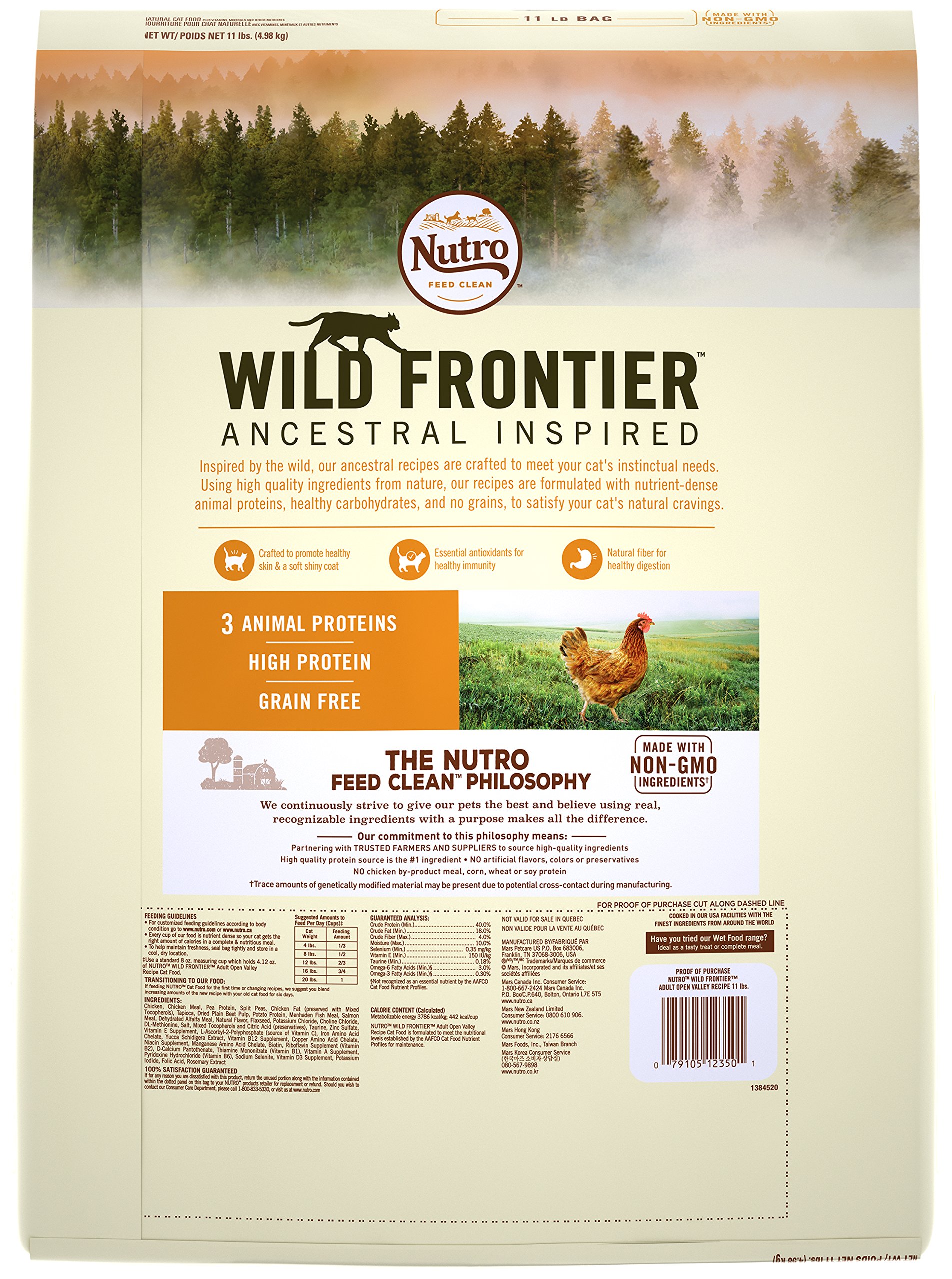 Nutro WILD FRONTIER Adult Chicken Flavor Grain Free Dry Cat Food 11