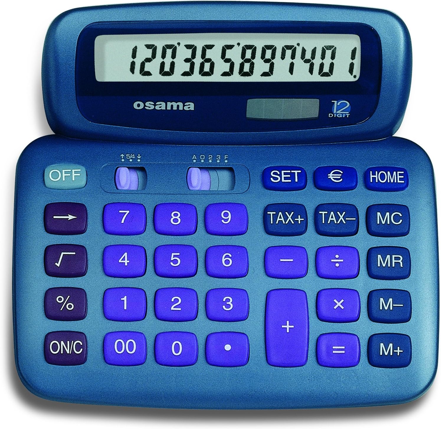 Calculator Design Soft, 12 Digits Light Blue BigaMart