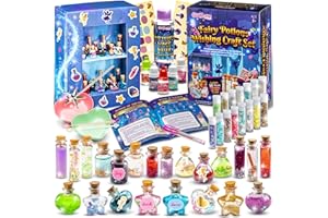 GirlZone Fairy Potions Wish Maker Set for Girls Ages 7–12, Magical Potion Craft Kit with 50 Pieces & Spell Bottles, Fun Creative Activity for Kids, Christmas & Holiday Gift