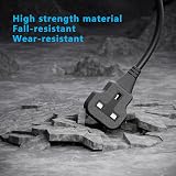 LIPWEL 1 Meter Short Extension Lead 13A Single UK Plug Socket Black view 4