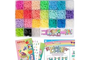 Rainbow Loom: AutoLoom Creation Case - DIY Bracelet Craft Kit, 9000 Rubber Bands, 50 Colored Beads, 3 Sticker Sheets, Jewelry