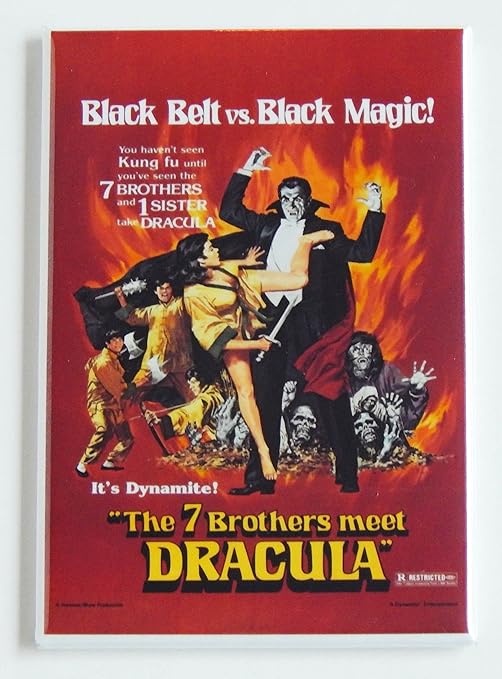 7 Hermanos Meet Drácula Póster de película imán para nevera (2 x 7 ...