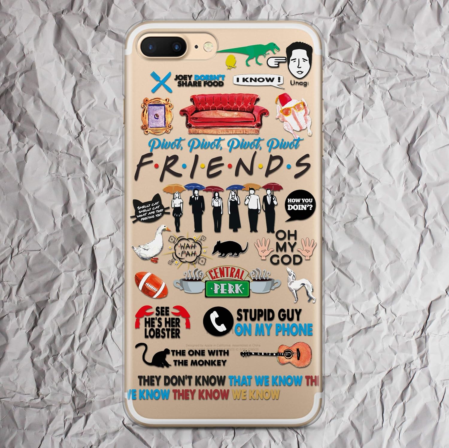 Amazon Com Friends Tv Show Phone Case For Iphone 11 Pro Max 7 8 6 6s Plus X Xr Xs Max 5s Se 5se Merchandise Gifts Monica Door Frame Central Perk Mug Print