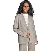 Calvin Klein Womens Notch Collar One Button Long Sleeve Blazer