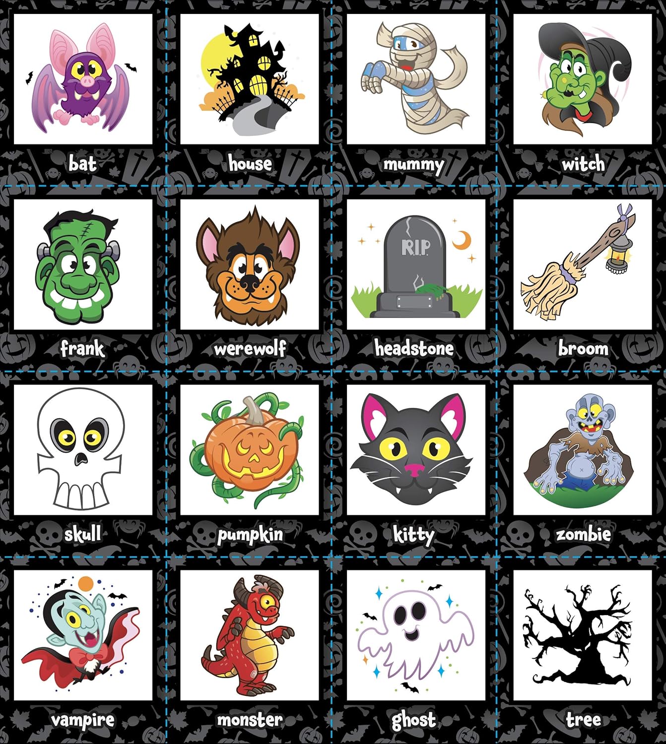 JOYIN 32 Halloween Bingo Game Cards (4x4 & 5x5) – 16 Players for Halloween Party Card Games, School Classroom Games, Trick or Treating, Halloween Party Favors Supplies, Family Activity: Toys & Games
