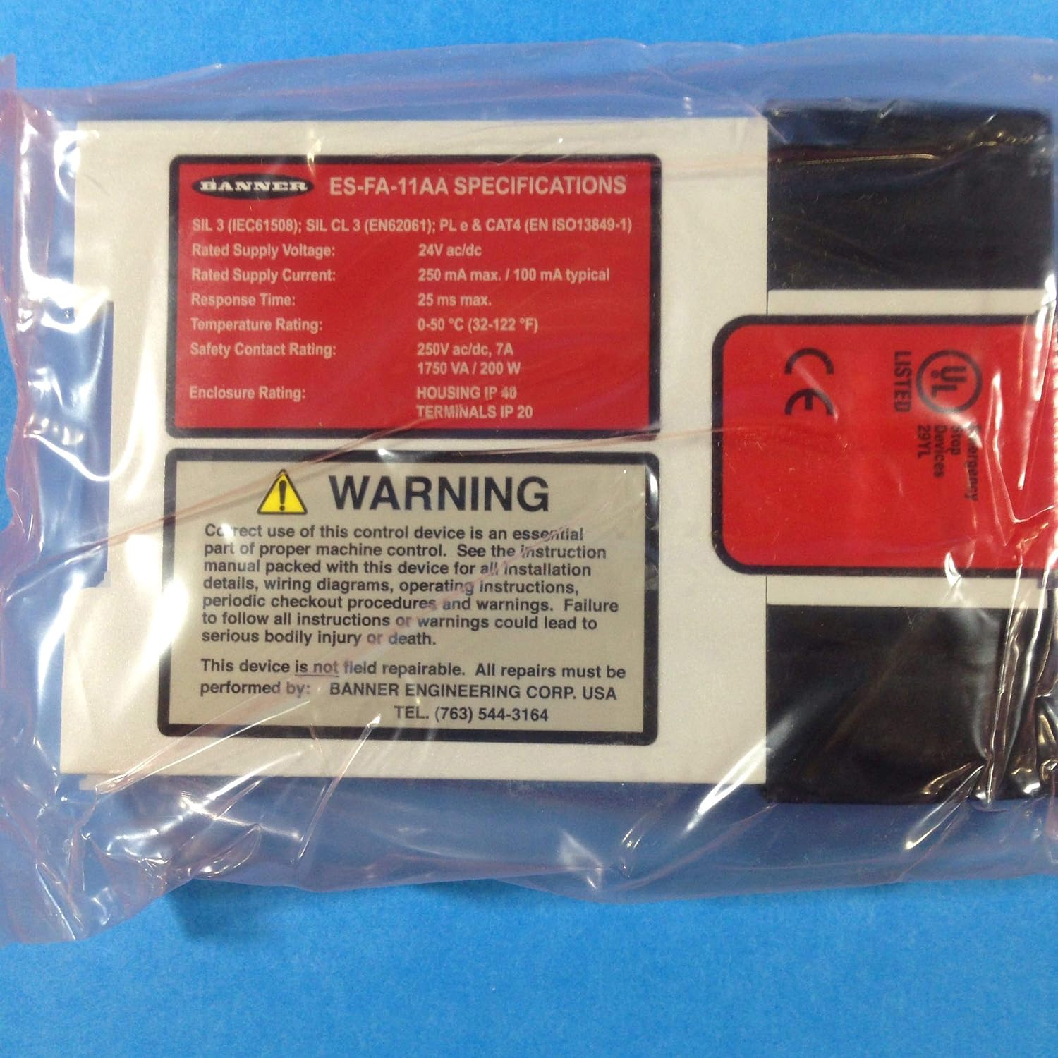 Safety Relay Dpst No 24 V 7 A Es Fa Series Din Rail Screw