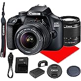Canon EOS 4000D DSLR Camera w/Canon EF-S 18-55mm F/3.5-5.6 III Zoom Lens (Renewed)