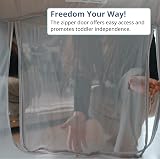 Venture All Stars Foldable Baby Playpen Large Portable Mesh Mat Silver view 8