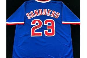 BM AUTHENTICS Ryne Sandberg Signed Autographed Blue Baseball Jersey with JSA COA - Size XL - Chicago Great
