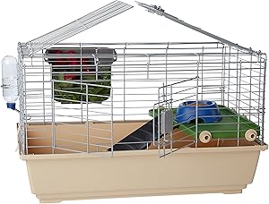 AmazonBasics Small Animal Cage Habitat With Accessories