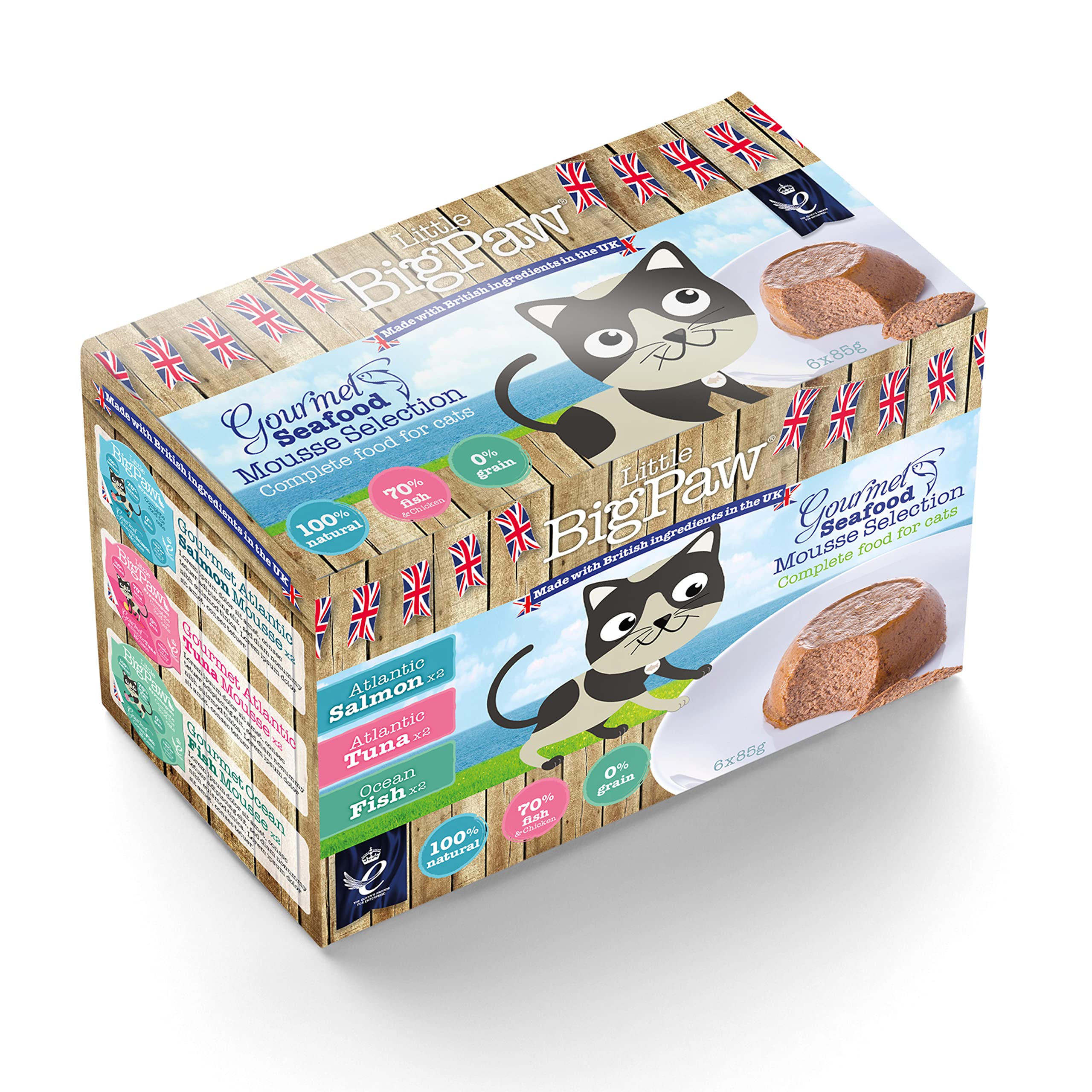 Little BigPaw Gourmet Cat Seafood Mousse Selection - 36 x 85 g